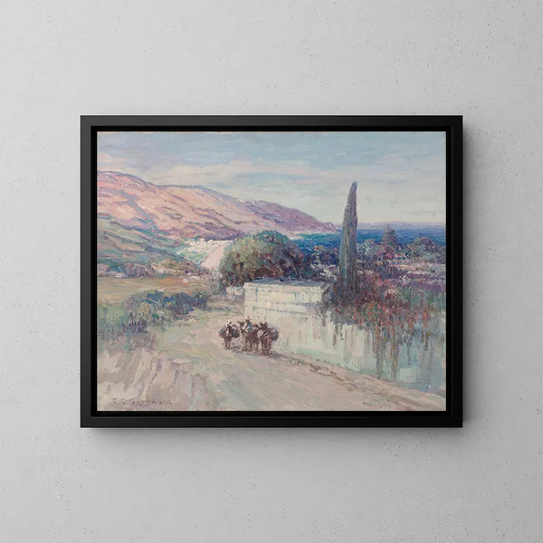 Italienisches Landschaftsgemälde - Frederick Gottwald — gerahmtes Bild an der Wand