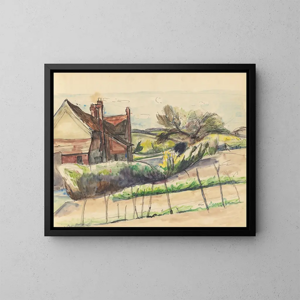 Fred J. Porter Skizzenbuch-Gemälde 13 - Frederick Porter — gerahmtes Bild an der Wand