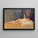 Nackt liegend - Frederick Vezin — gerahmtes Bild an der Wand
