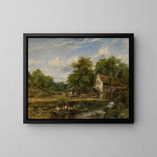 Der Wasser-Mühle - Frederick Waters Watts — gerahmtes Bild an der Wand