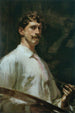 Selbstporträt - Frederick William MacMonnies — gerahmtes Bild an der Wand