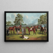 Gruppe im Pferderennbahn-Gehege von Dowling Forest Ballarat 1863 - Frederick Woodhouse — gerahmtes Bild an der Wand
