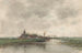 Flusslandschaft mit Blick auf ein Dorf - Fredericus Jacobus van Rossum du Chattel — Ansicht des Kunstwerks