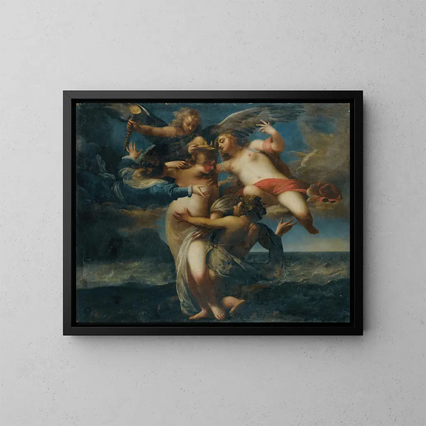 Bacchus und Ariane - Französische Schule — gerahmtes Bild an der Wand