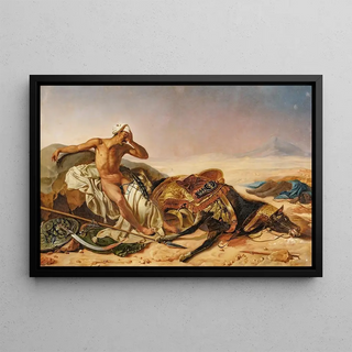 French School - Man Lamenting The Death Of His Steed.webp