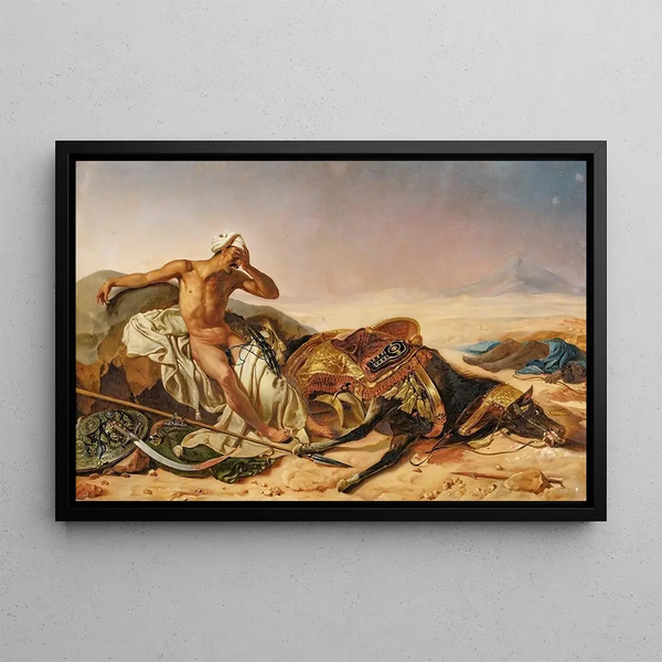 French School - Man Lamenting The Death Of His Steed.webp
