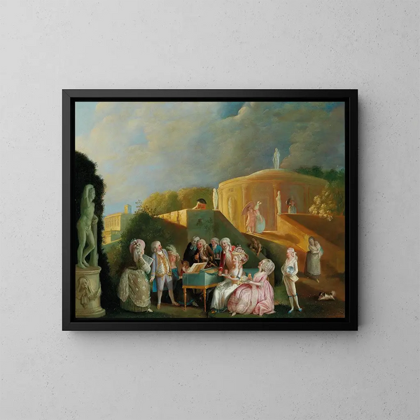 Le Concert - École Française — gerahmtes Bild an der Wand