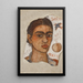 Selbstporträt sehr hässlich - Frida Kahlo — gerahmtes Bild an der Wand