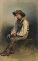 Mann mit Bart, der eine Pfeife raucht - Friedrich August Matthias Gauermann — Ansicht des Kunstwerks