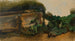 Pflanzen mit Blättern in der Nähe eines Beckens - Friedrich August Matthias Gauermann — Ansicht des Kunstwerks