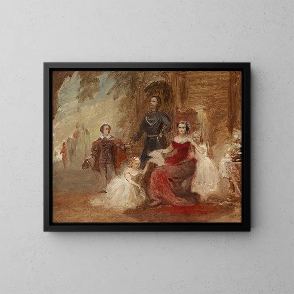 Königliche Familie von Hannover, Studie - Friedrich August von Kaulbach — gerahmtes Bild an der Wand