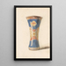 Vase gemalt mit blauer Basis - Friedrich Carl von Scheidlin — gerahmtes Bild an der Wand