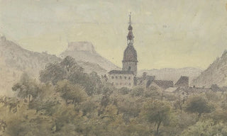 Friedrich Eugen Peipers - Schandau with the Lilienstein.webp