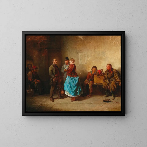 "Mis en cause" - Friedrich Friedländer — gerahmtes Bild an der Wand