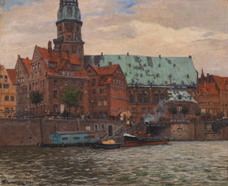 Friedrich Kallmorgen - Blick auf die St Katharinenkirche in Hamburg.webp