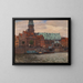 Ansicht der Kirche St. Katharina in Hamburg - Friedrich Kallmorgen — gerahmtes Bild an der Wand