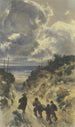 Weg in die Bucht am Meer mit vier Männern 1852 - Friedrich Karl Hausmann — Ansicht des Kunstwerks
