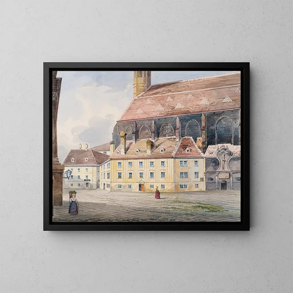 L'église des Minorites à Vienne - Friedrich Leibold — gerahmtes Bild an der Wand