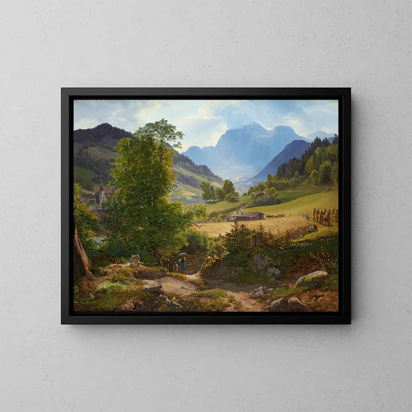 La Ramsau près de Berchtesgaden - Friedrich Loos — gerahmtes Bild an der Wand