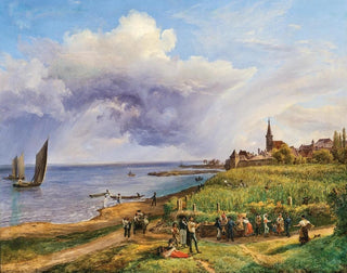 Friedrich Loos - Harvest near Rust on Lake Neusiedl.webp