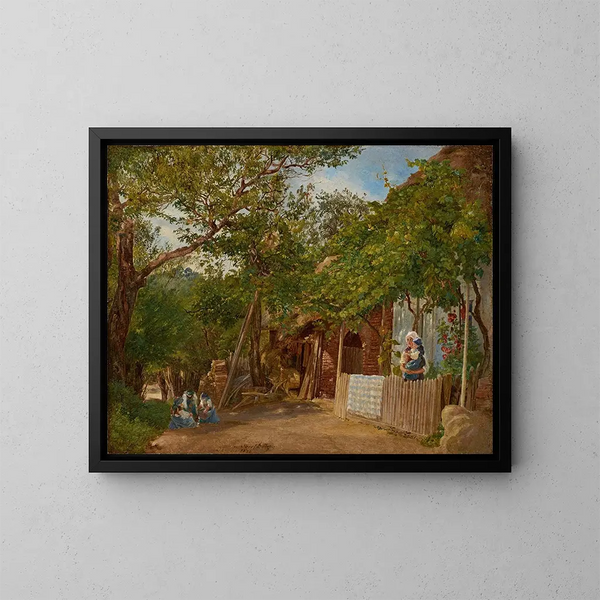 Motiv von Oberschtzen - Friedrich Loos — gerahmtes Bild an der Wand