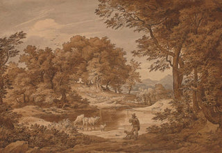 Friedrich Preller the Elder - Italienische Landschaft mit Hirten.webp