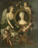 Portrait von Wilhelmine von Preußen in einem Medaillon mit Anspielungen auf ihre Heirat mit Prinz Wilhelm V am 4. Oktober 1767 in Berlin Frederika Sophia Wilhelmina - Friedrich Reclam — Ansicht des Kunstwerks
