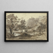 Ansicht von Nemi mit dem Nemi-See im Vordergrund - Friedrich Salathé — gerahmtes Bild an der Wand