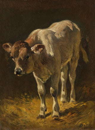 Friedrich Voltz - Kalb im Stall.webp