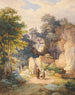 auf den Treppen der Pilgerkirche Sainte-Madeleine am Biber bei Brannenburg - Friedrich Würthle — Ansicht des Kunstwerks