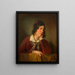 Antonie Amerling mit erhobenem Kopf, Ehefrau des Künstlers - Friedrich von Amerling — gerahmtes Bild an der Wand