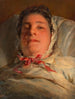 Emilie Amerling née Heinrich auf dem Krankenbett, 3. Ehefrau des Künstlers - Friedrich von Amerling — Ansicht des Kunstwerks