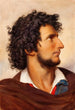 Kopf eines jungen venezianischen Bartmanns in Profil - Friedrich von Amerling — Ansicht des Kunstwerks