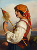 Italienisches Chiaruccia-Gemälde mit Spindel - Friedrich von Amerling — Ansicht des Kunstwerks