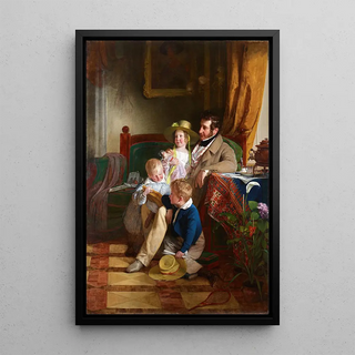 Friedrich von Amerling - Rudolf von Arthaber und seine Kinder Rudolf Emilie und Gustav.webp