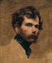 Selbstporträt mit blauer Krawatte - Friedrich von Amerling — Ansicht des Kunstwerks
