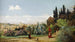 Landschaft von Rom mit jungem Mädchen und Kardinal - Friedrich von Nerly — Ansicht des Kunstwerks