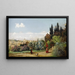 Landschaft von Rom mit jungem Mädchen und Kardinal - Friedrich von Nerly — gerahmtes Bild an der Wand