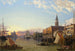 Das Palais der Doge und die Piazzetta di San Marco mit Blick auf den Canal Grande und Santa Maria della Salute in der Ferne - Friedrich von Nerly — Ansicht des Kunstwerks
