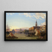 Das Palais der Doge und die Piazzetta di San Marco mit Blick auf den Canal Grande und Santa Maria della Salute in der Ferne - Friedrich von Nerly — gerahmtes Bild an der Wand