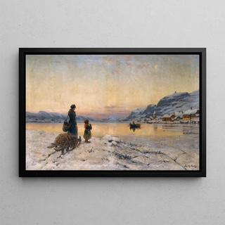 Frithjof SmithHald - Winter Day By The Fjord.webp