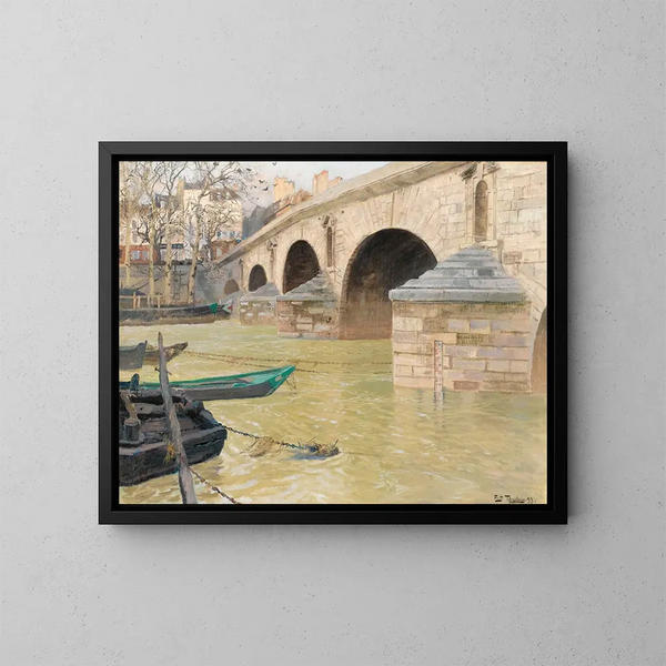 Le pont Marie à Paris - Frits Thaulow — gerahmtes Bild an der Wand