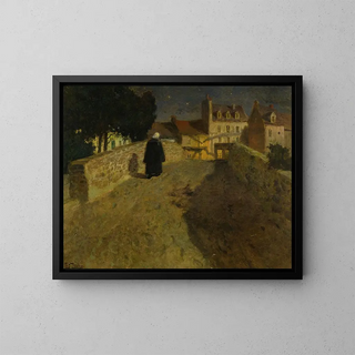 Frits Thaulow - Towards The Pont Lovignon Pont Fleuri In Quimperl.webp