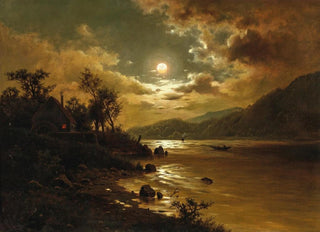 Fritz Chwala - Mondlicht ber einer Seelandschaft.webp