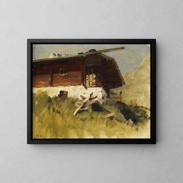Berghof - Fritz Freund — gerahmtes Bild an der Wand
