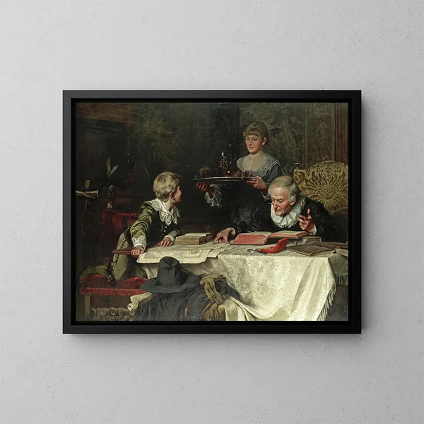 Der durstige Stütze - Fritz Freund — gerahmtes Bild an der Wand