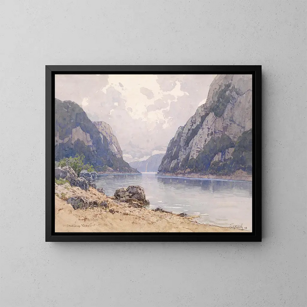Kazan am Donau - Fritz Lach — gerahmtes Bild an der Wand