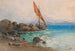 Segelboot in der Nähe der Küste - Fritz Lach — Ansicht des Kunstwerks