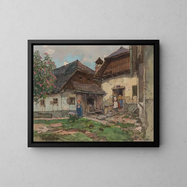 Die Haus des Sakristans in Friesach - Fritz Lach — gerahmtes Bild an der Wand