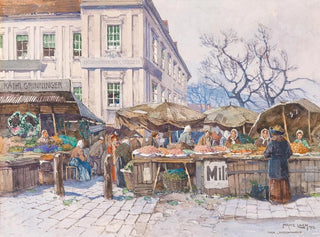 Markt am Naschmarkt in Wien - Fritz Lach — Ansicht des Kunstwerks
